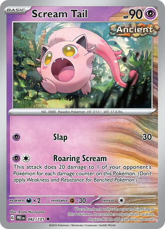 042/131 Scream Tail Prismatic Evolutions Pokémon Card