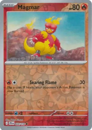 020/159 Magmar Reverse Holo Journey Together Pokémon Card