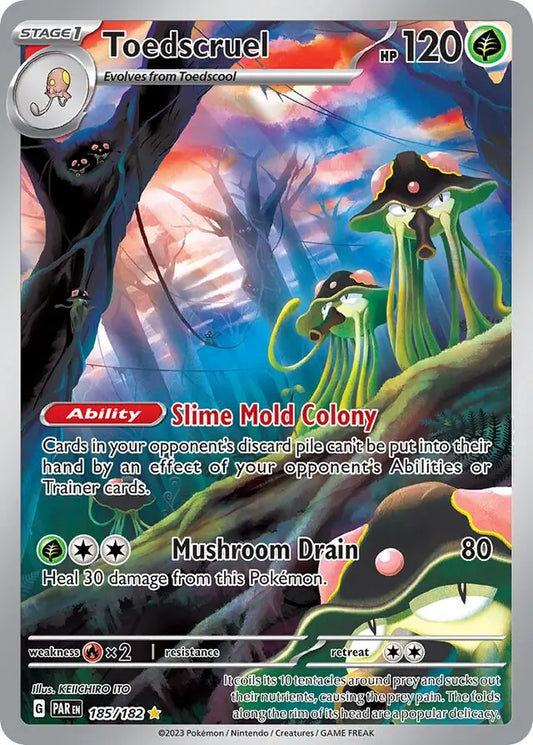185/182 Toedscruel Paradox Rift Pokémon Card