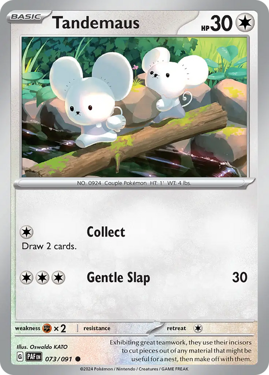 073/091 Tandemaus Paldean Fates Pokémon Card