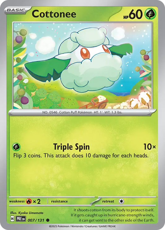 007/131 Cottonee Prismatic Evolutions Pokémon Card