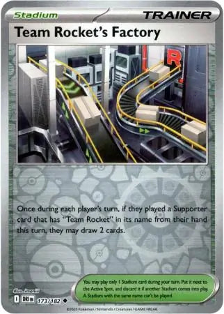173/182 Team Rocket's Factory Reverse Holo Destined Rivals Pokémon Card