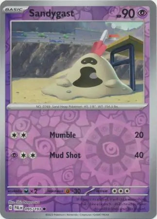 095/193 Sandygast Reverse Holo Paldea Evolved Pokémon Card