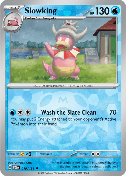 019/131 Slowking Master Ball Holo Prismatic Evolutions Pokémon Card