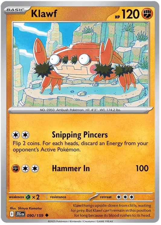 090/159 Klawf Journey Together Pokémon Card