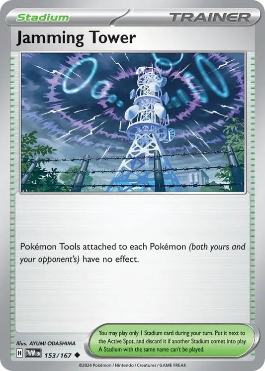 153/167 Jamming Tower Twilight Masquerade Pokémon Card