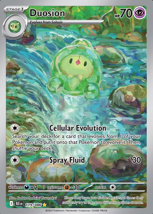 119/086 Duosion Illustration Rare Black Bolt Pokémon Card