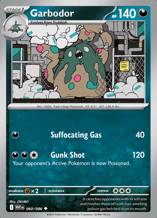 060/086 Garbodor White Flare Pokémon Card