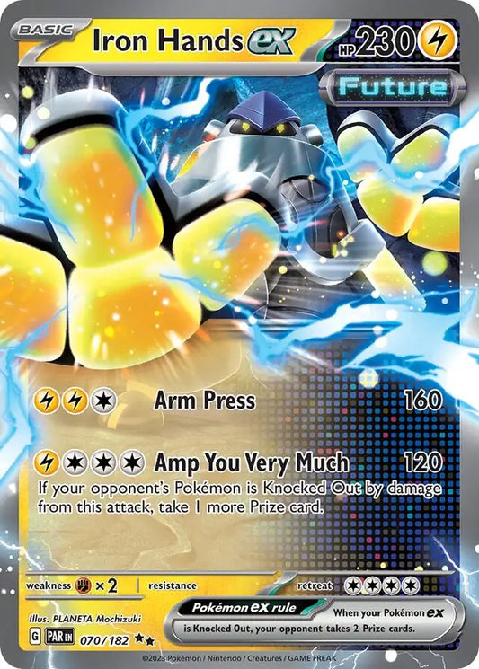 070/182 Iron Hands ex Paradox Rift Pokémon Card