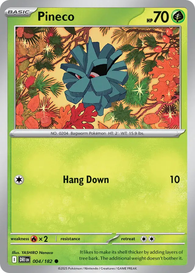 004/182 Pineco Destined Rivals Pokémon Card