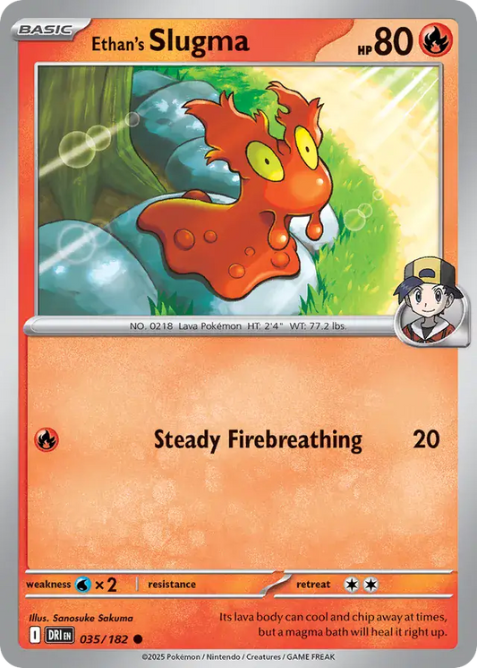 035/182 Ethan's Slugma Destined Rivals Pokémon Card