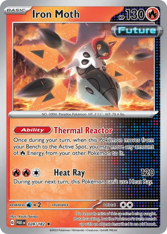 028/182 Iron Moth Paradox Rift Pokémon Card