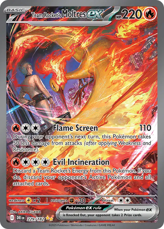 229/182 Team Rocket's Moltres Destined Rivals Pokémon Card
