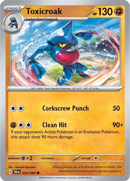 024/064 Toxicroak Shrouded Fable Pokémon Card