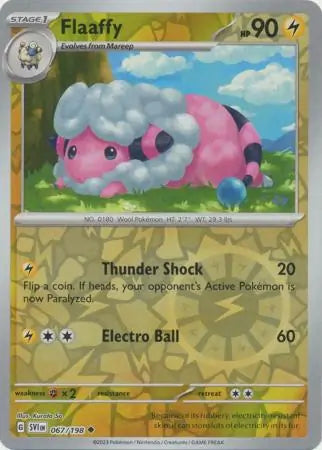 067/198 Flaaffy Reverse Holo Scarlet & Violet Base Set Pokémon Card