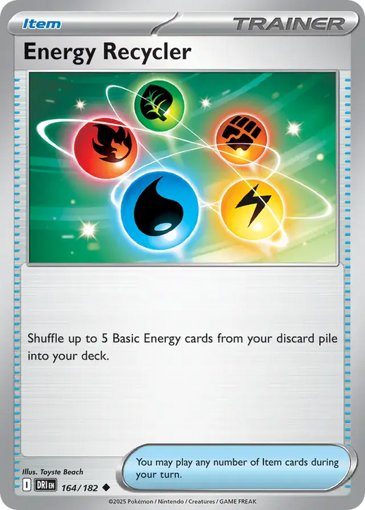 164/182 Energy Recycler Destined Rivals Pokémon Card