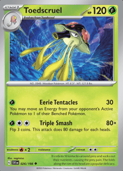 026/198 Toedscruel Scarlet & Violet Base Set Pokémon Card