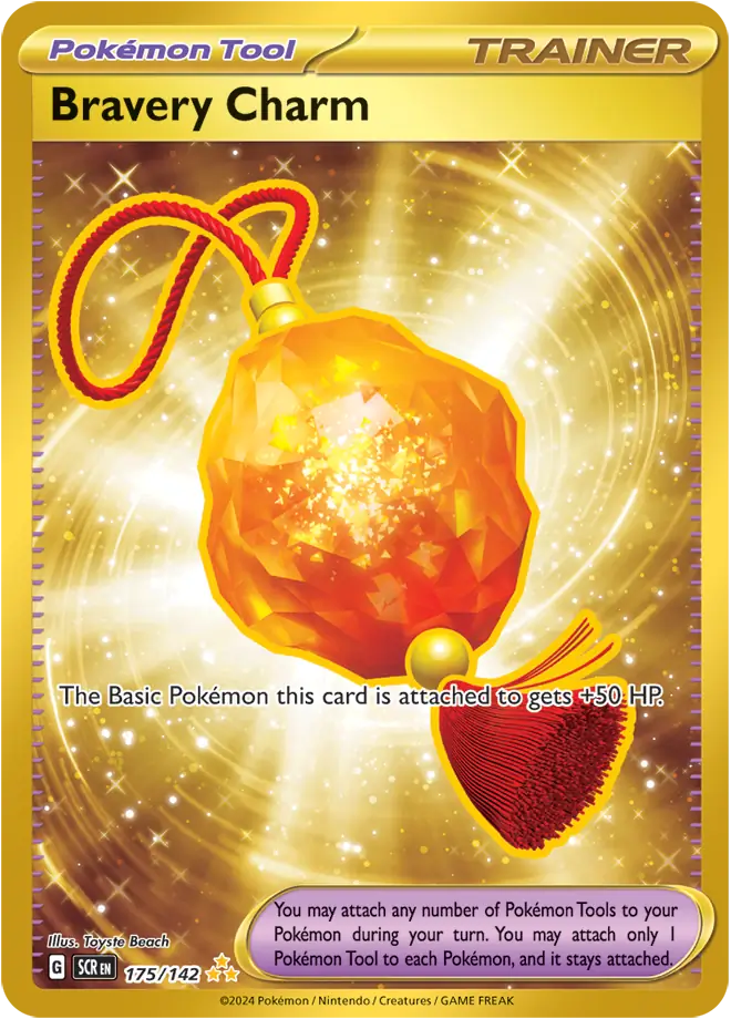 175/142 Bravery Charm Stellar Crown Pokémon Card