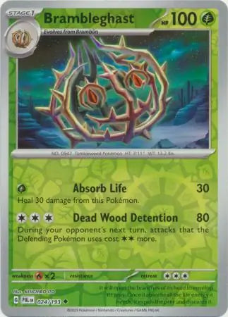 024/193 Brambleghast Reverse Holo Paldea Evolved Pokémon Card