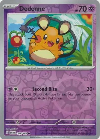 095/198 Dedenne Reverse Holo Scarlet & Violet Base Set Pokémon Card