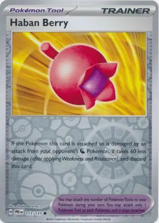 111/131 Haban Berry Reverse Holo Prismatic Evolutions Pokémon Card