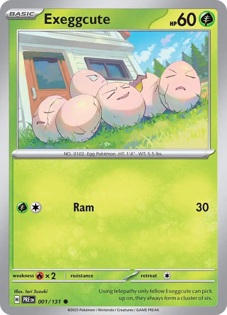 001/131 Exeggcute Prismatic Evolutions Pokémon Card