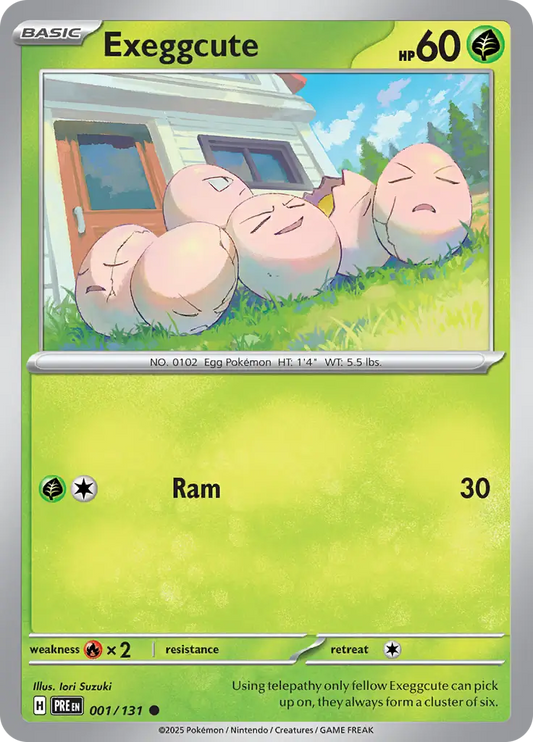 001/131 Exeggcute Prismatic Evolutions Pokémon Card