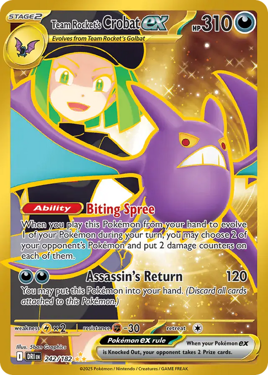 242/182 Team Rocket's Crobat Destined Rivals Pokémon Card