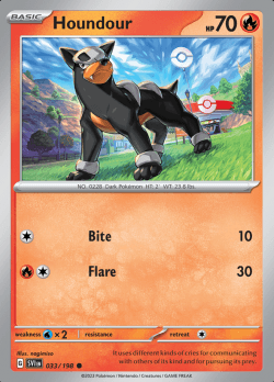 033/198 Houndour Scarlet & Violet Base Set Pokémon Card