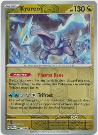 047/064 Kyurem Reverse Holo Shrouded Fable Pokémon Card