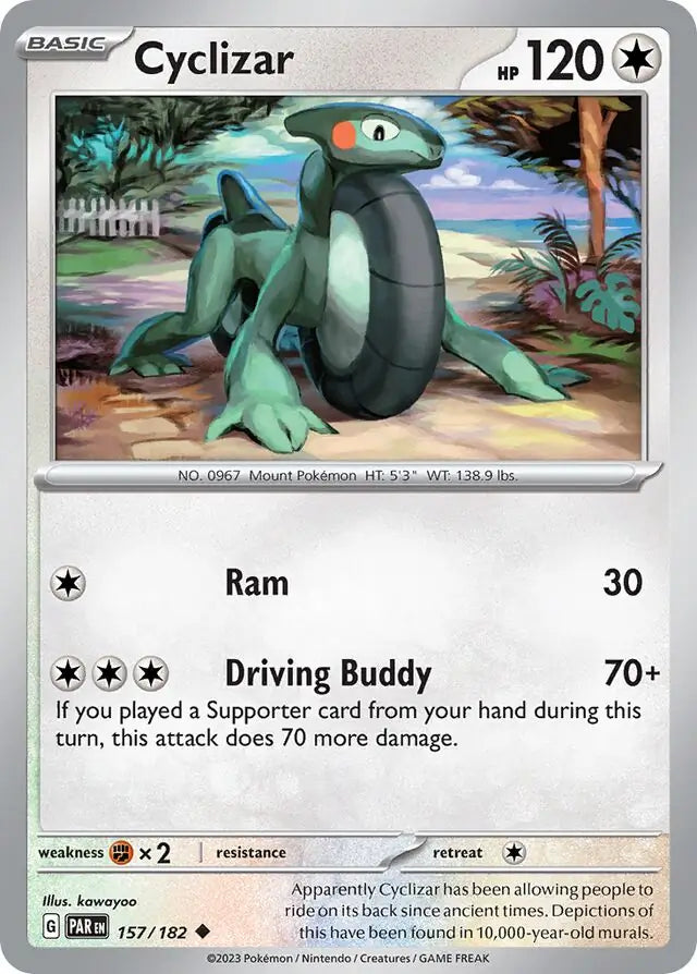 157/182 Cyclizar Paradox Rift Pokémon Card