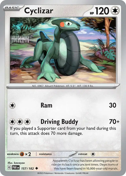 157/182 Cyclizar Paradox Rift Pokémon Card