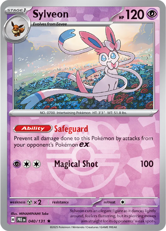 040/131 Sylveon Master Ball Holo Prismatic Evolutions Pokémon Card
