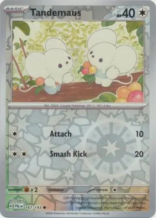 167/193 Tandemaus Reverse Holo Paldea Evolved Pokémon Card