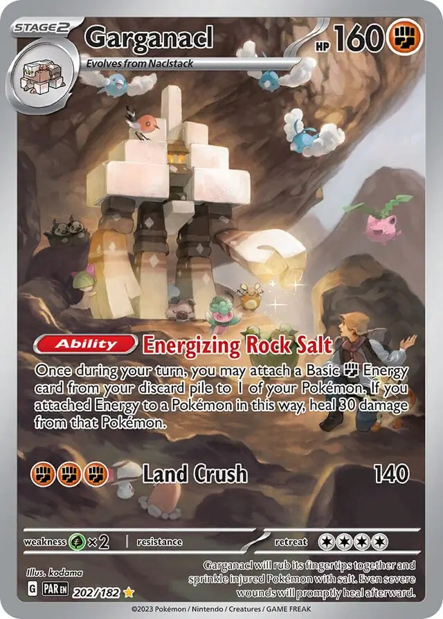 202/182 Garganacl Paradox Rift Pokémon Card