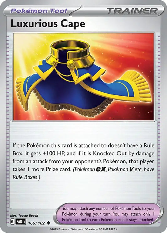 166/182 Luxurious Cape Paradox Rift Pokémon Card