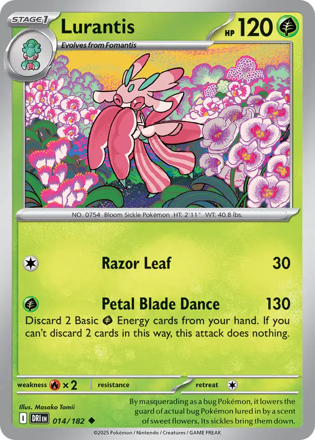 014/182 Lurantis Destined Rivals Pokémon Card