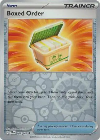 143/162 Boxed Order Reverse Holo Temporal Forces Pokémon Card