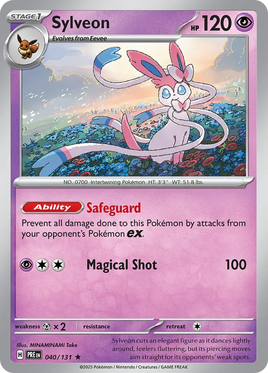 040/131 Sylveon Prismatic Evolutions Pokémon Card