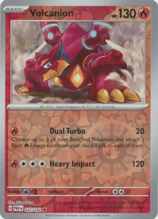 022/182 Volcanion Reverse Holo Paradox Rift Pokémon Card