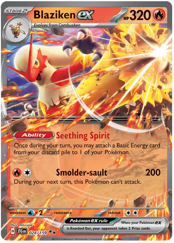 024/159 Blaziken ex Journey Together Pokémon Card