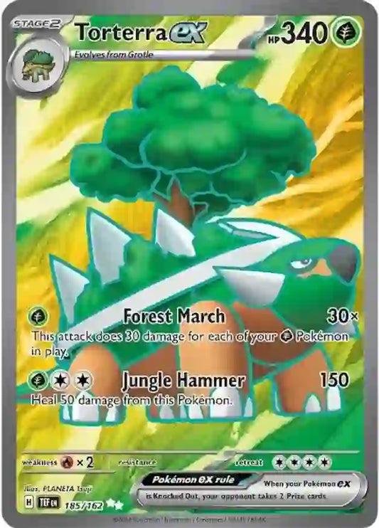 185/162 Torterra ex Scarlet & Violet Temporal Forces Pokémon Card
