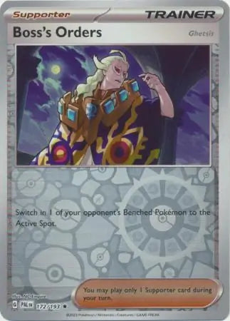 172/193 Boss's Orders Reverse Holo Paldea Evolved Pokémon Card