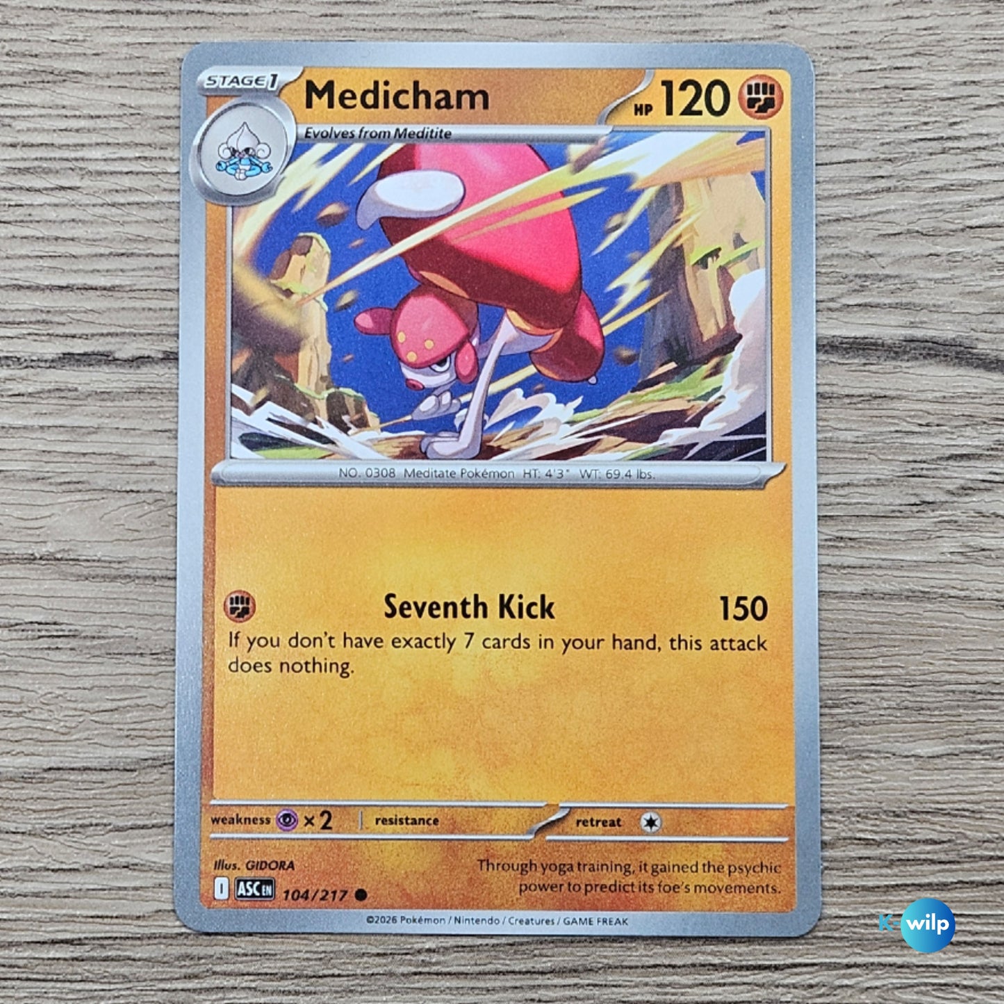 104/217 Medicham Ascended Heroes Pokémon Trading Card