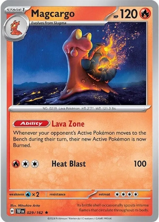 029/162 Magcargo Scarlet & Violet Temporal Forces Pokémon Card