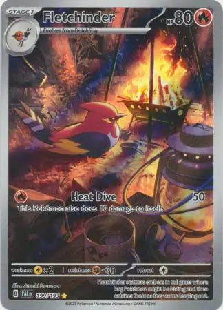 199/193 Fletchinder Paldea Evolved Pokémon Card
