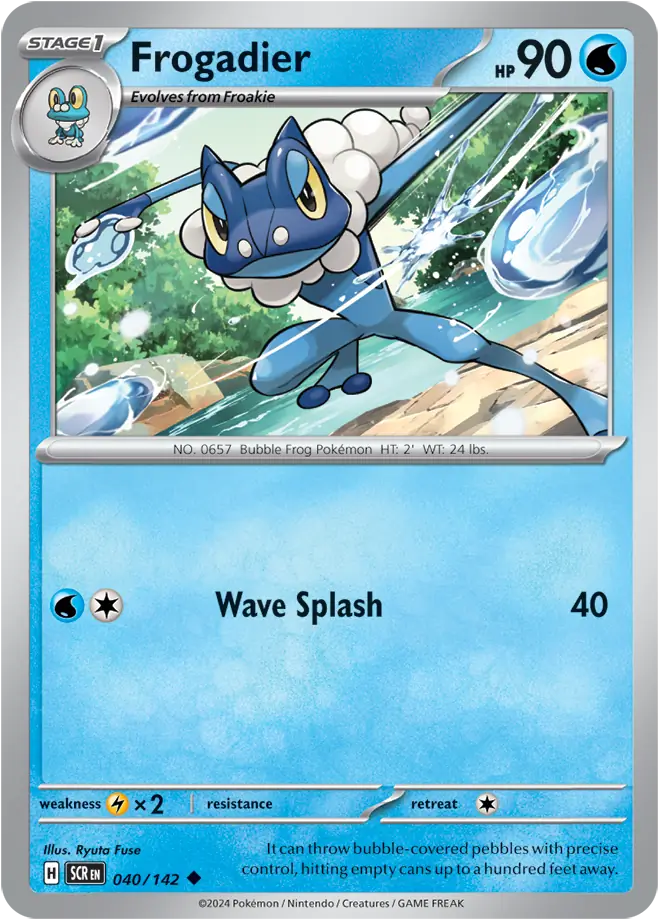 040/142 Frogadier Stellar Crown Pokémon Card