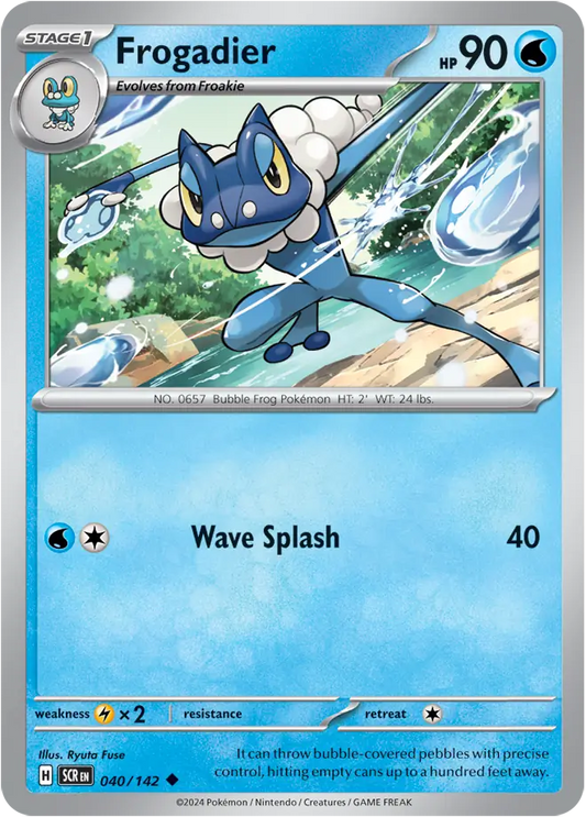 040/142 Frogadier Stellar Crown Pokémon Card