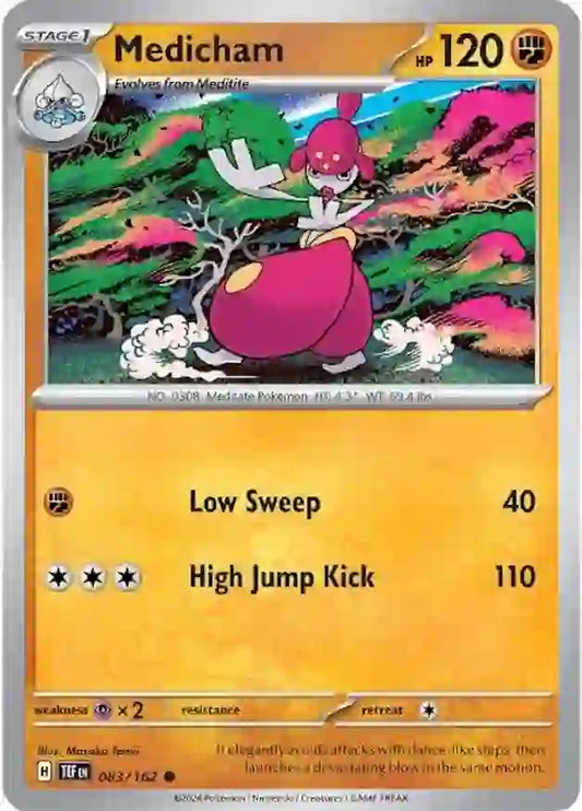 083/162 Medicham Scarlet & Violet Temporal Forces Pokémon Card