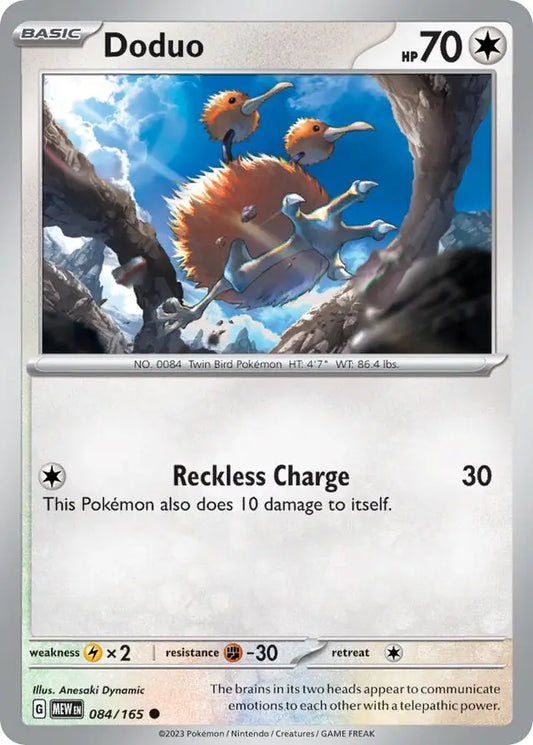 084/165 Doduo 151 Pokémon Card